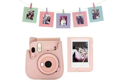 INSTAX MINI 11 Accessory Kit (Works with MINI 12) (Blush Pink, Sky Blue)